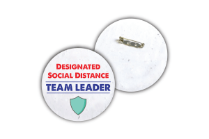 Biodegradable Social Distancing Badges made from Seed Paper