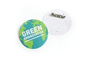 Biodegradable Button Badges made from Seed Paper