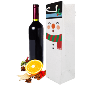 Christmas Wine Bottle Bags made from Seed Paper