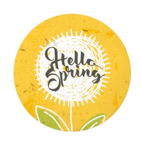 Hello Spring - Seeded Paper Medium Coaster