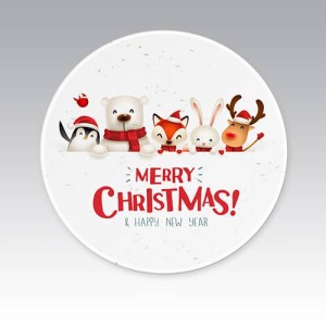 Seed Paper Badge - Merry Christmas & Happy New Year