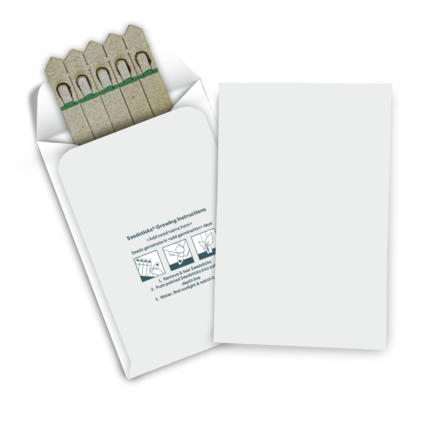 Medium Seed Packet Envelope - Gloss - Example Artwork (3D) (SPK-021) Unbranded