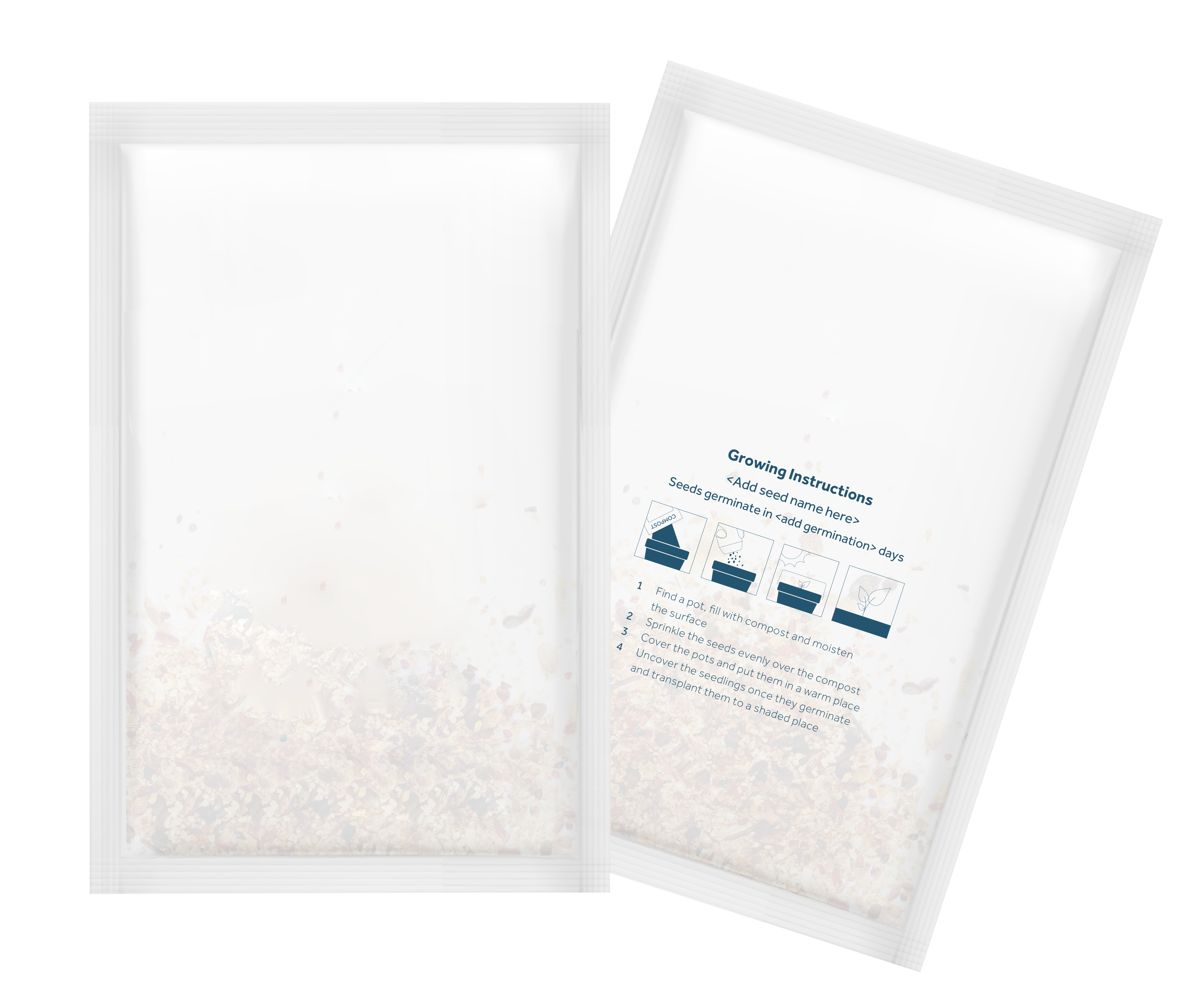 Plastic Free Medium Seed Packet - Example Artwork (3D) (SPK-025) Unbranded