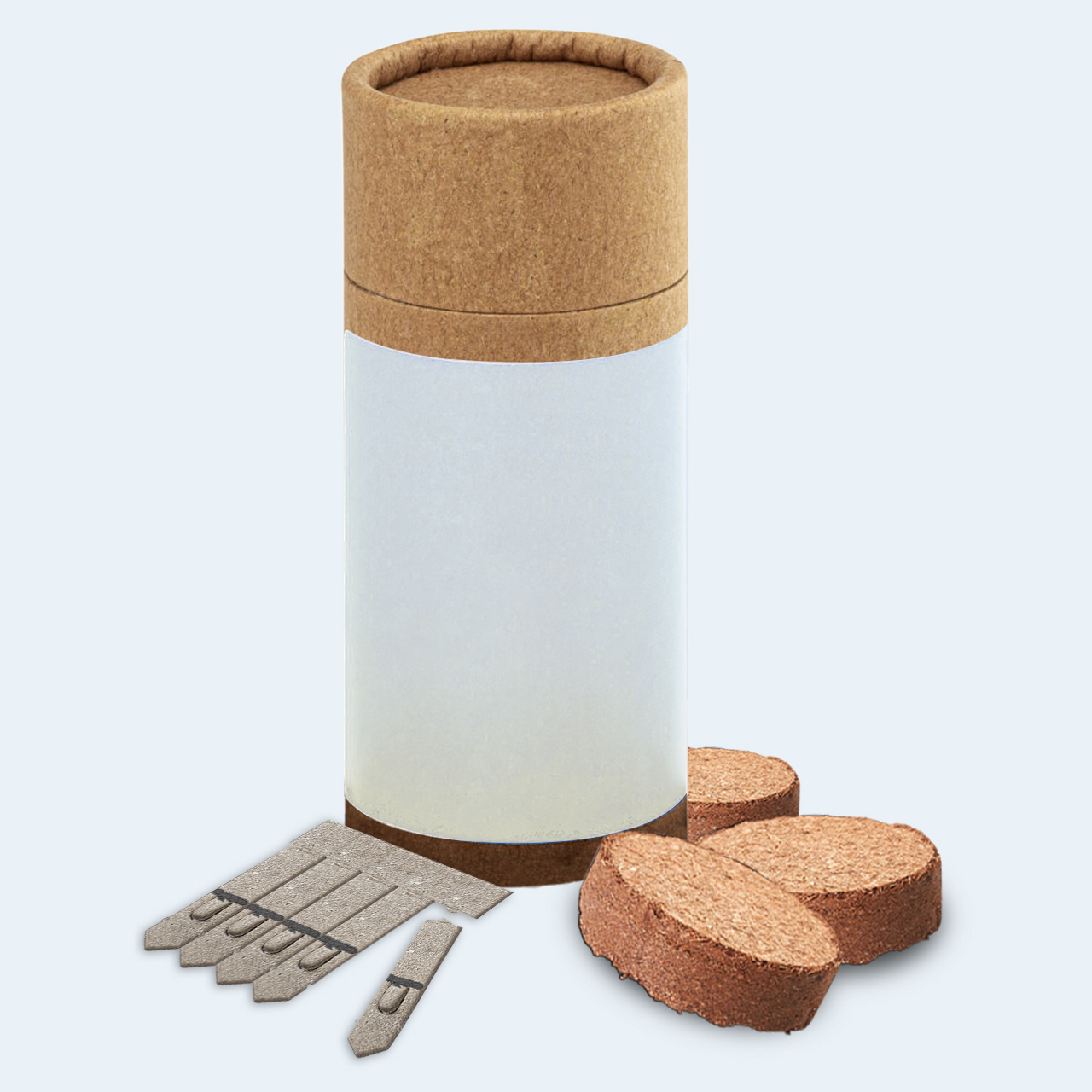 Cardboard Tube Garden - Example Artwork Kraft - White (3D)