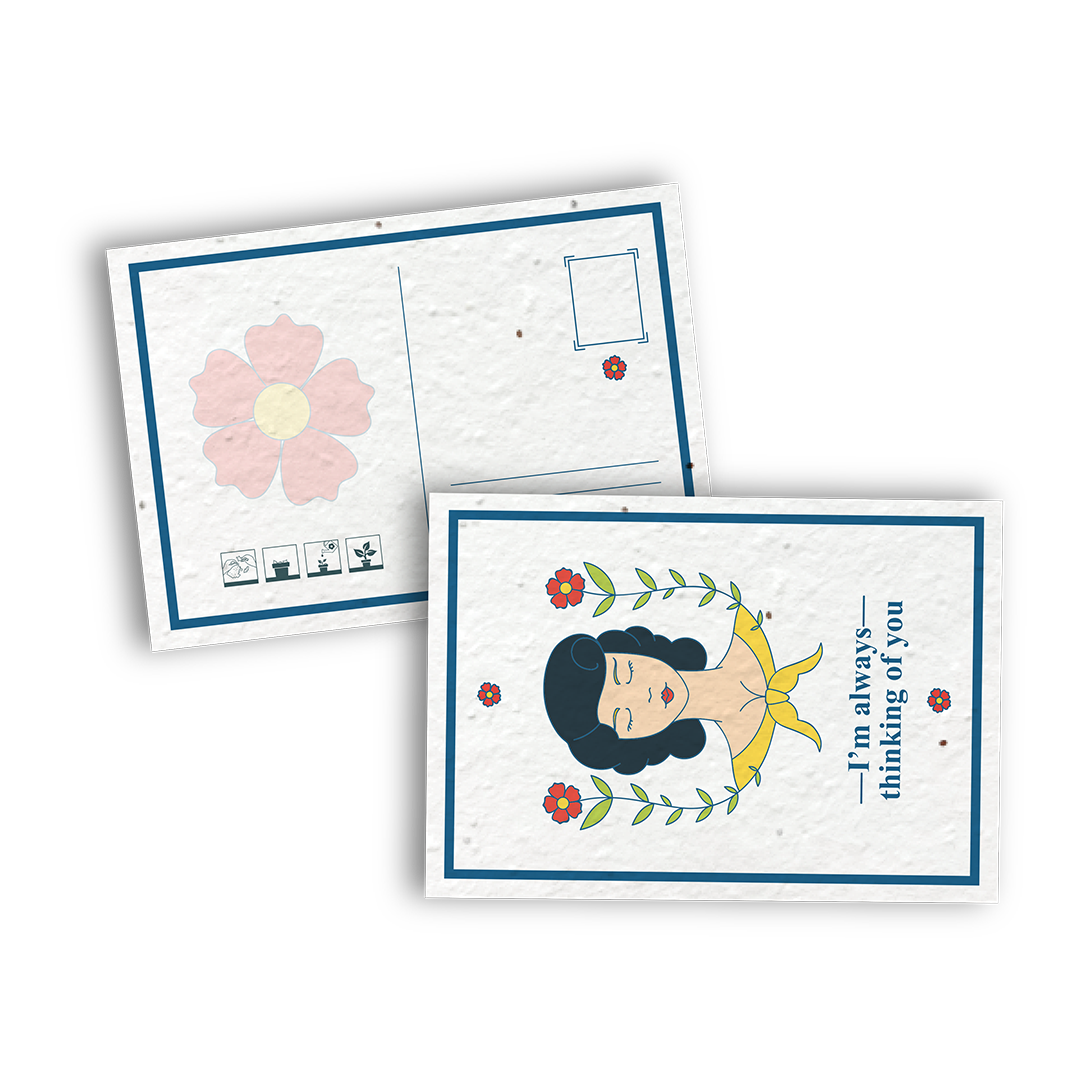 Seeded Paper Postcard A7 (2PP) - Example Artwork (3D) (SPR-054)