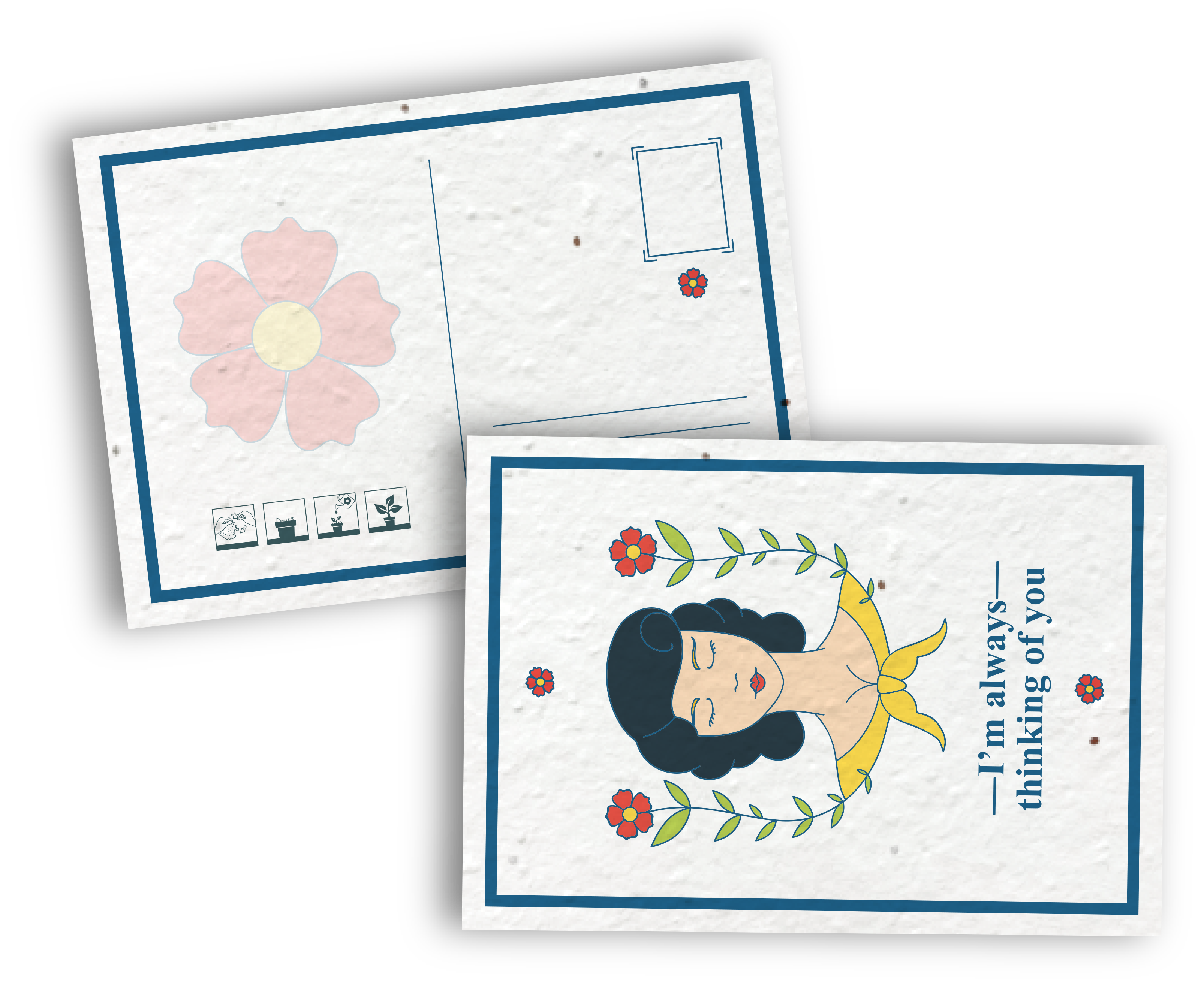 Seeded Paper Postcard A7 (2PP) - Example Artwork (3D) (SPR-054)