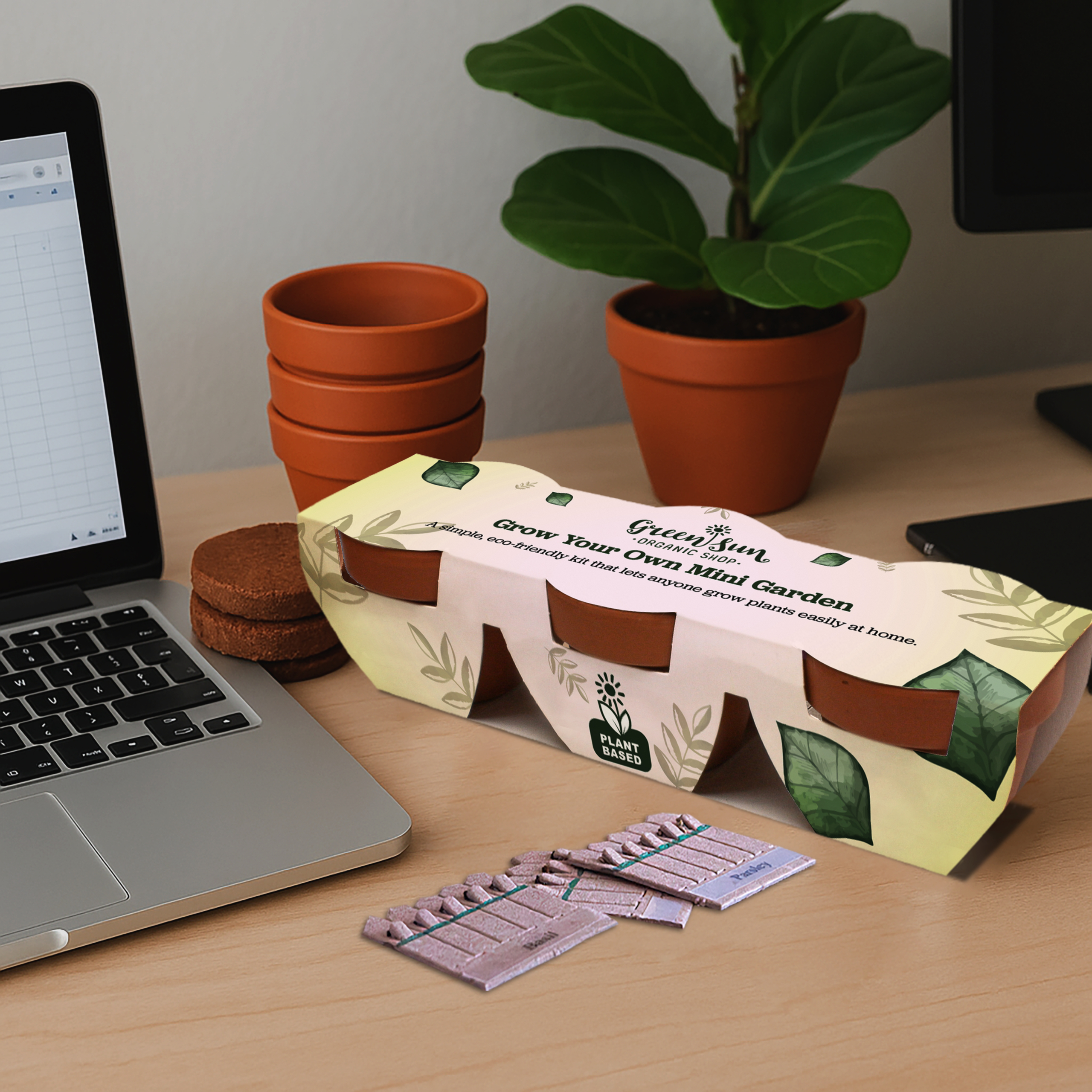 Trio Pot Gardens - Example Artwork (3D) Lifestyle (GKS-028) (Branded)