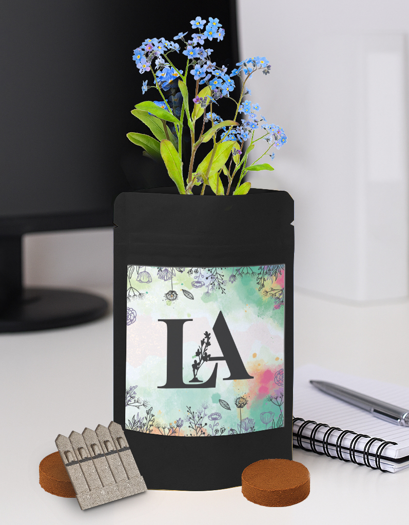 Seed Grow Pouches (Black) - Lifestyle (3D) (GKS-029) Full colour branding