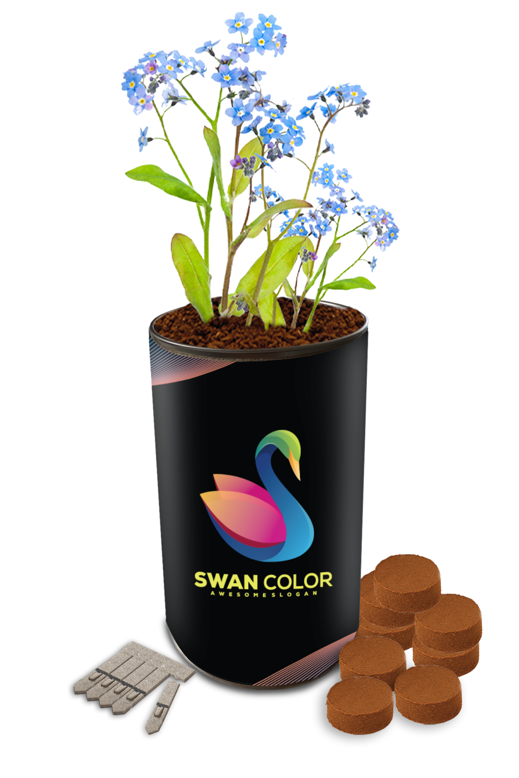 Seed Tin Gardens - Example Artwork (3D) (GKS-032) Growing Plant