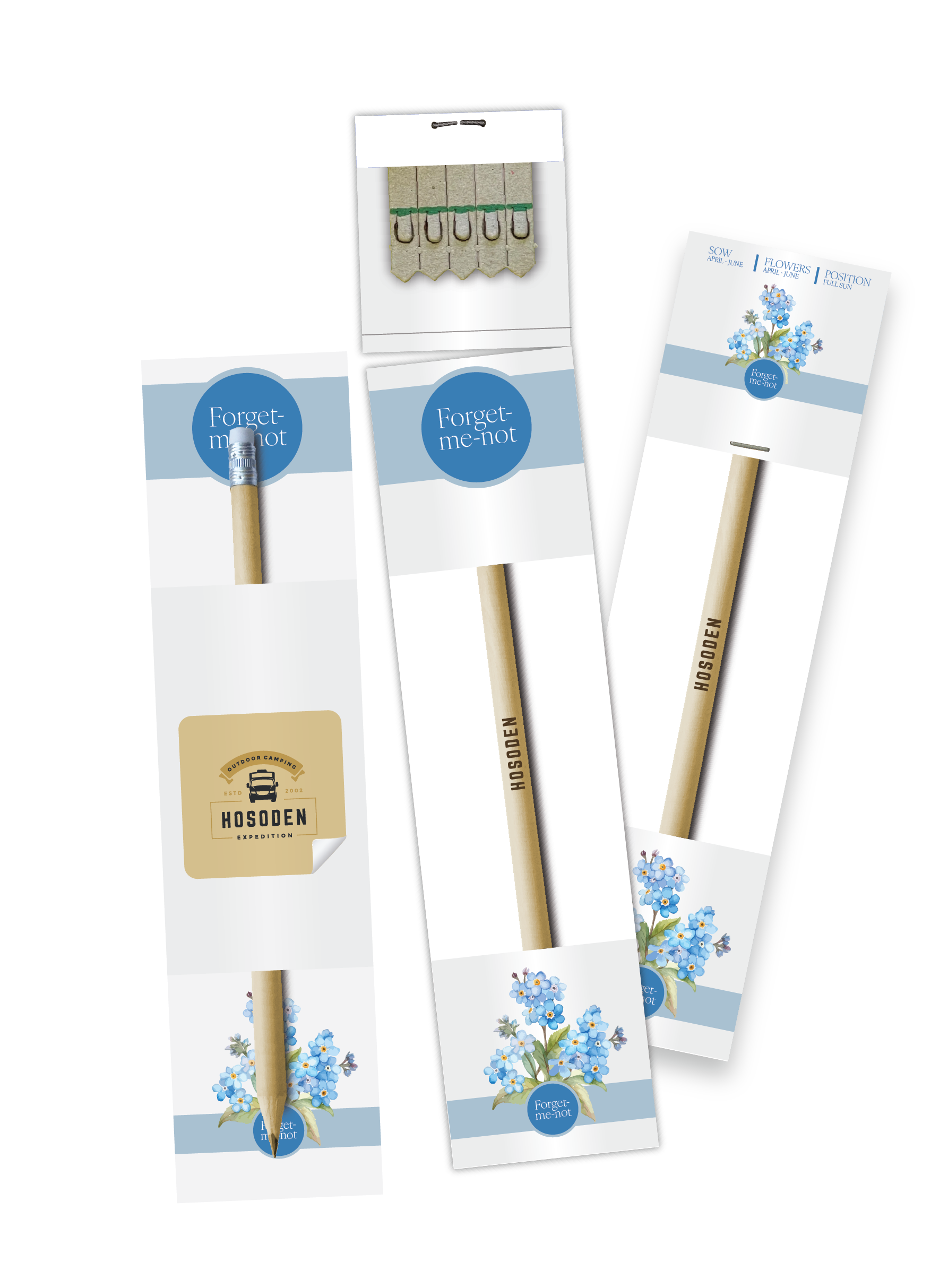 Essential Pencil Seedsticks - Example Artwork (3D (Forget-me-not)