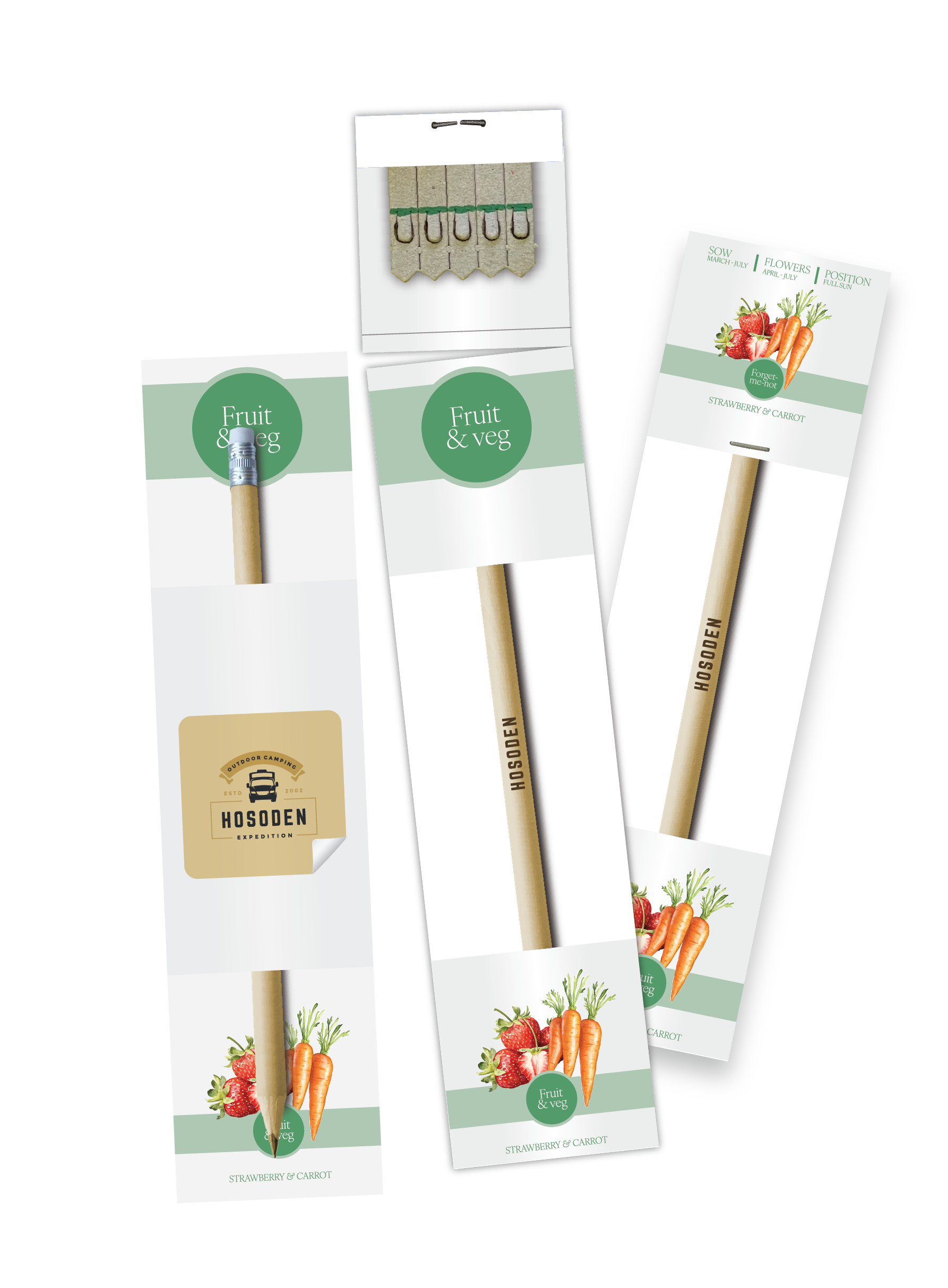 Essential Pencil Seedsticks - Example Artwork 3D (Fruit & Veg)