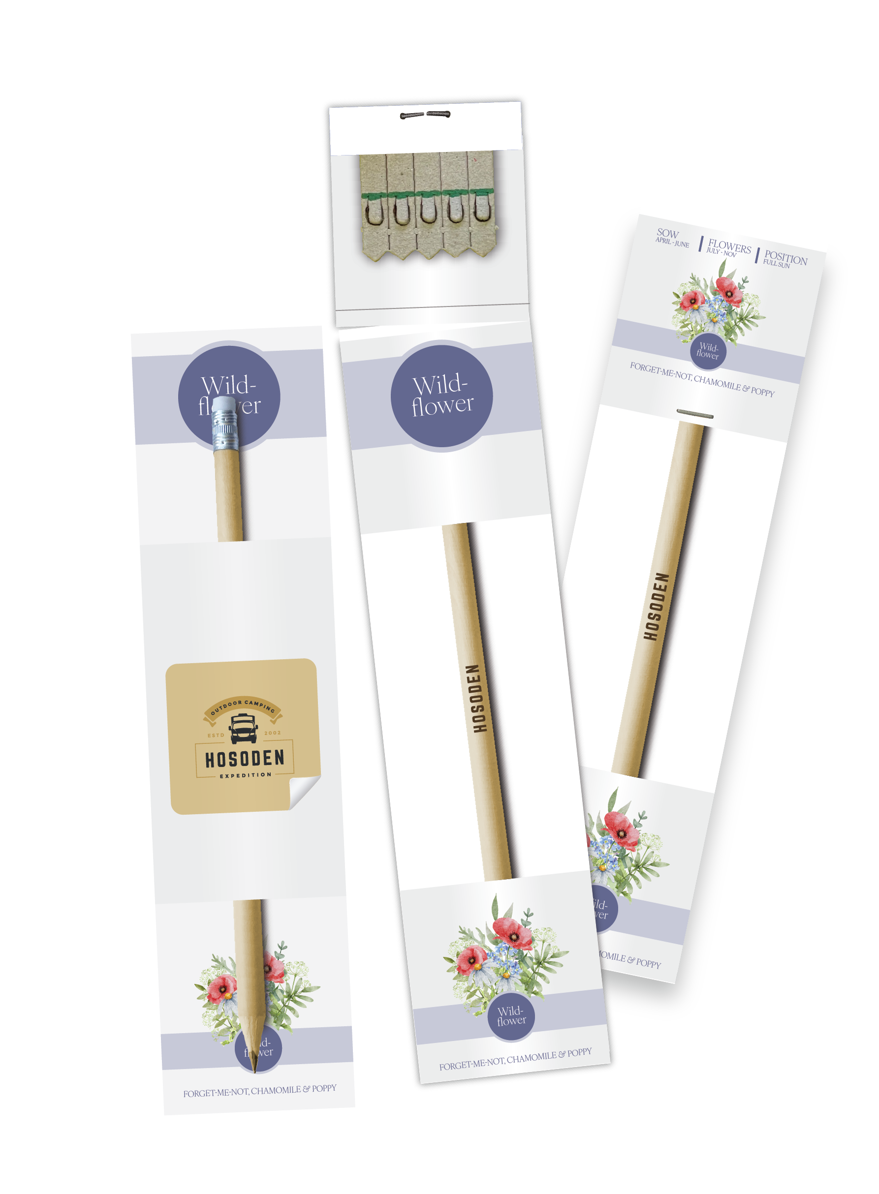 Essential Pencil Seedsticks - Example Artwork (3D (Wildflower)