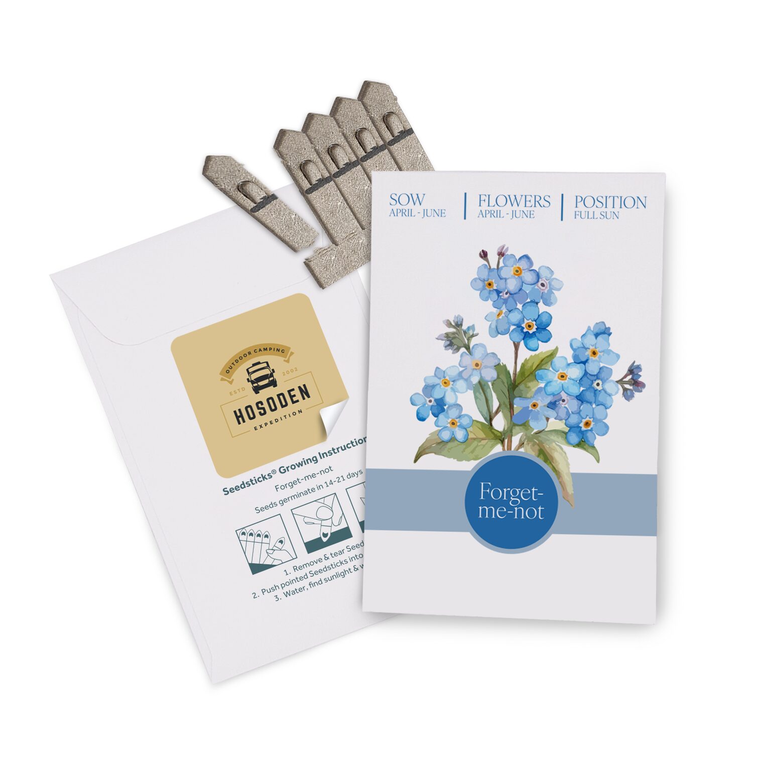 Essentials Medium Seed Packet Envelope - Example Artwork (3D) (Forget-me-not)