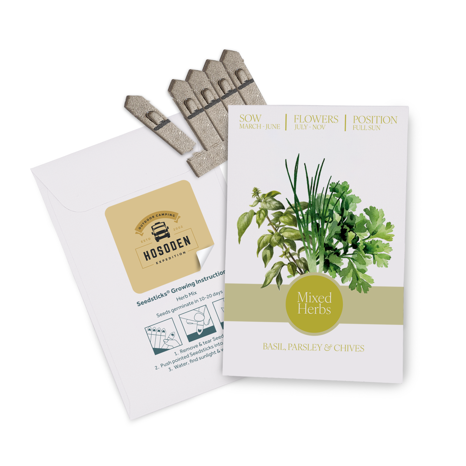 Essentials Medium Seed Packet Envelope - Example Artwork (3D) (Herb Mix)