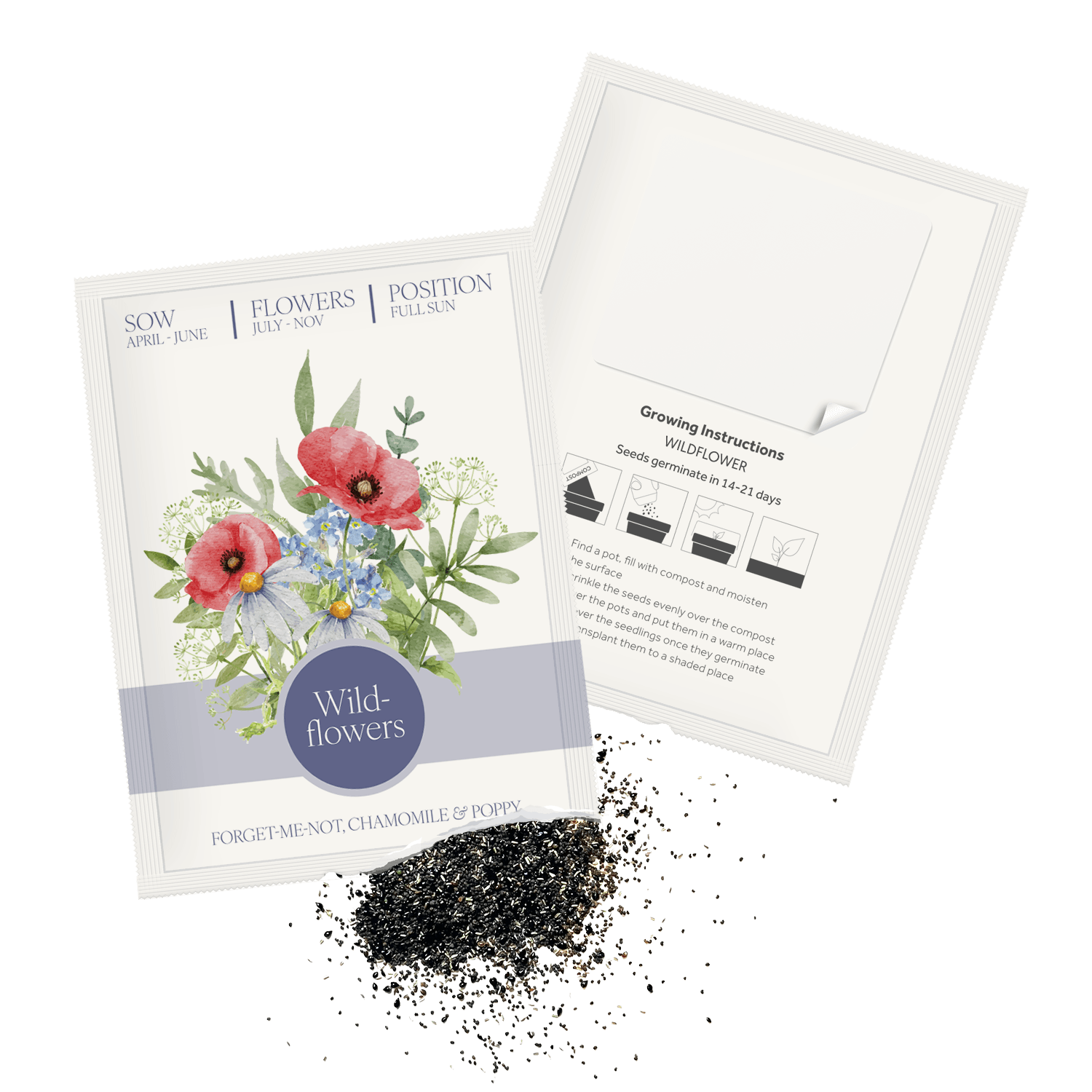 Essentials Seed Packets - Example Artwork (3D) (ESS-001) (Wildflower) Unbranded