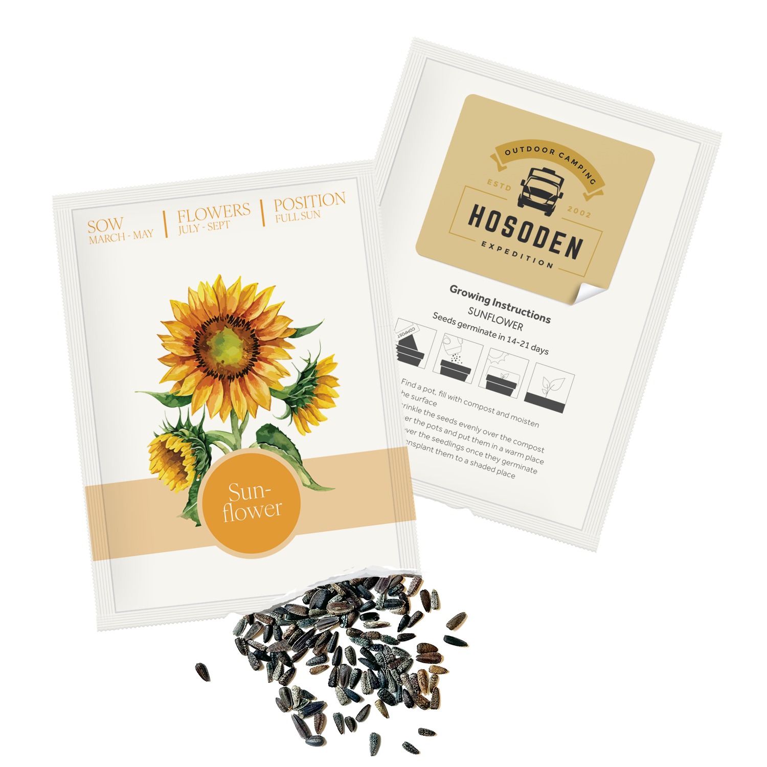 Essentials Seed Packets - Example Artwork (Sunflower)