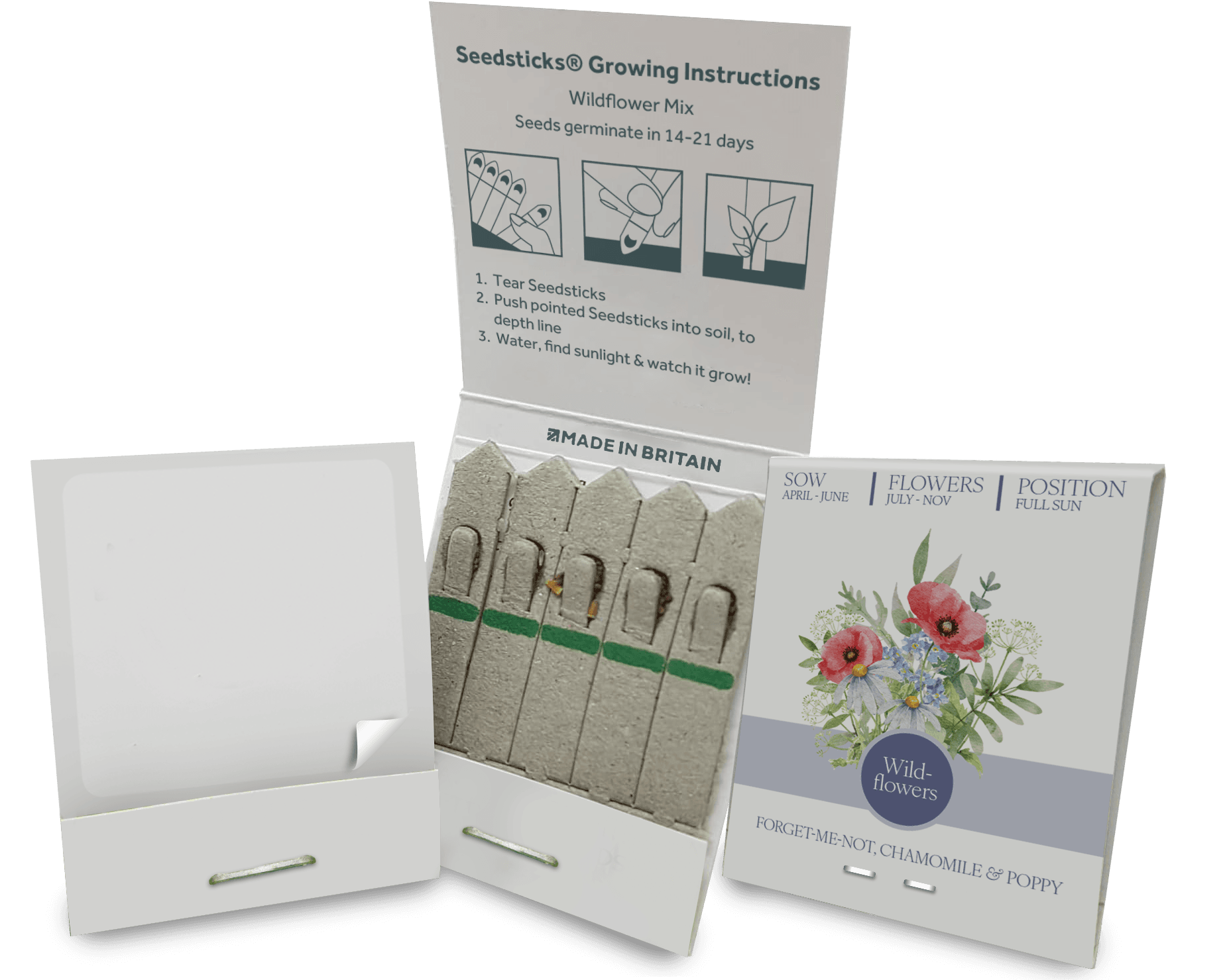 Essentials Small Standard Seedsticks - Example Artwork (3D) (ESS-002) (Wildflower) Unbranded