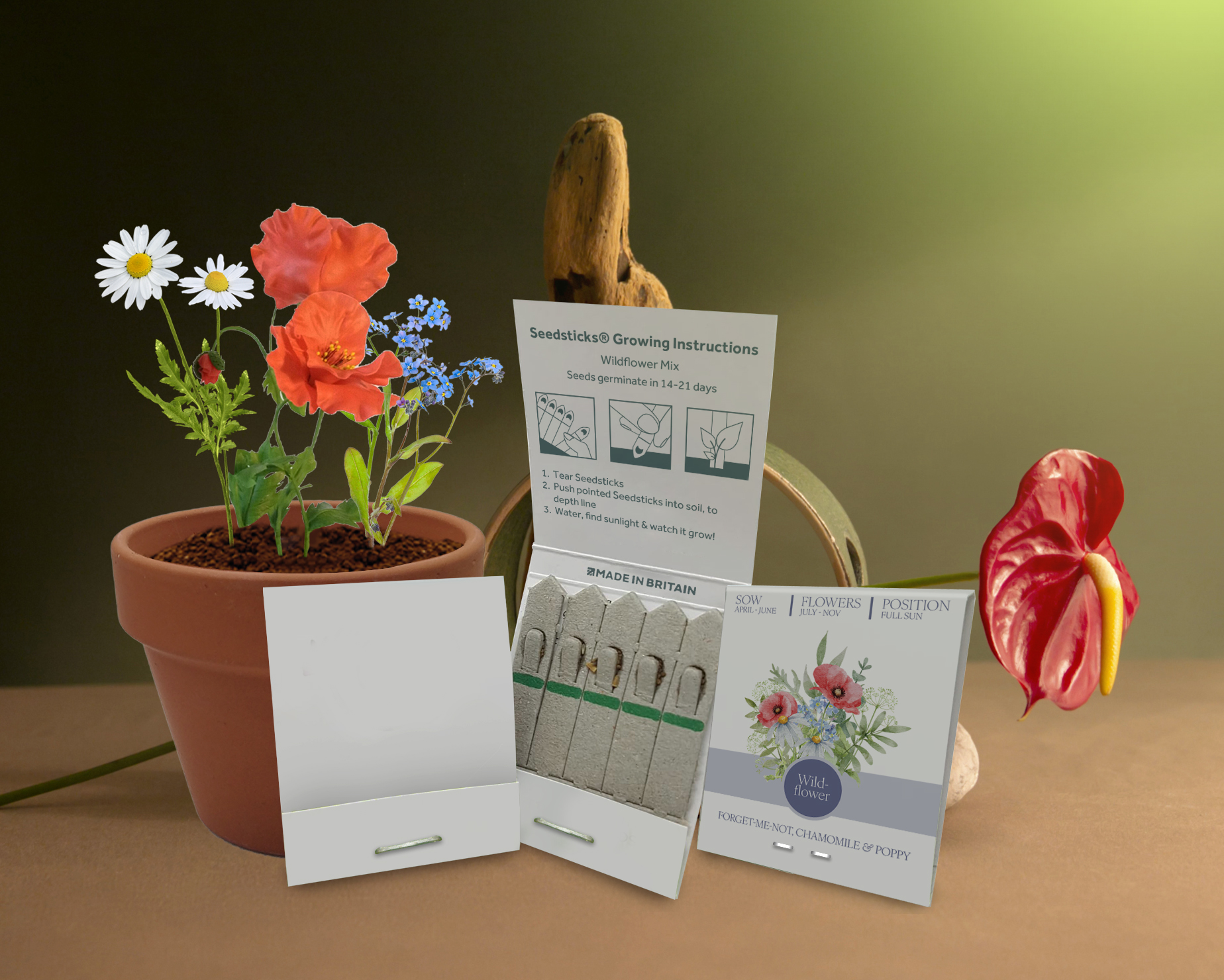 Essentials Small Standard Seedsticks (Wildflower)_Lifestyle image_Unbranded