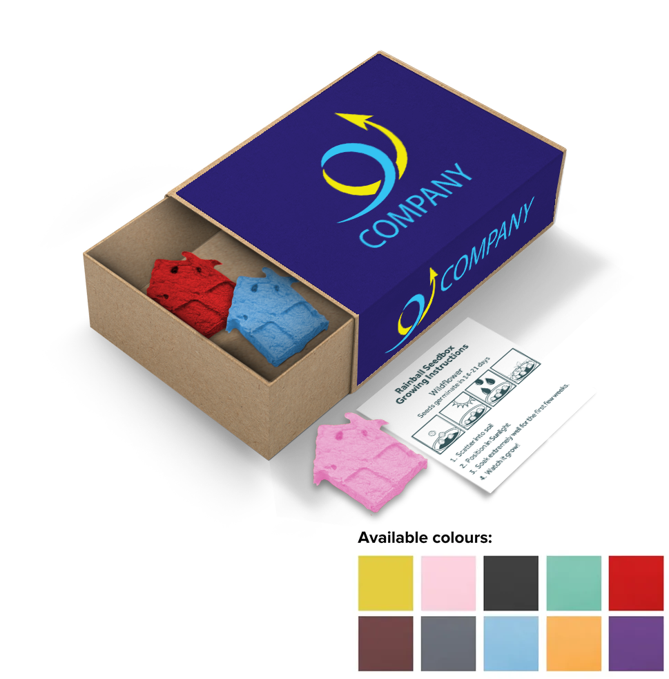 Rainball Seedboxes - Example Artwork - Available colours (3D)_House Shape_(GGS-011)