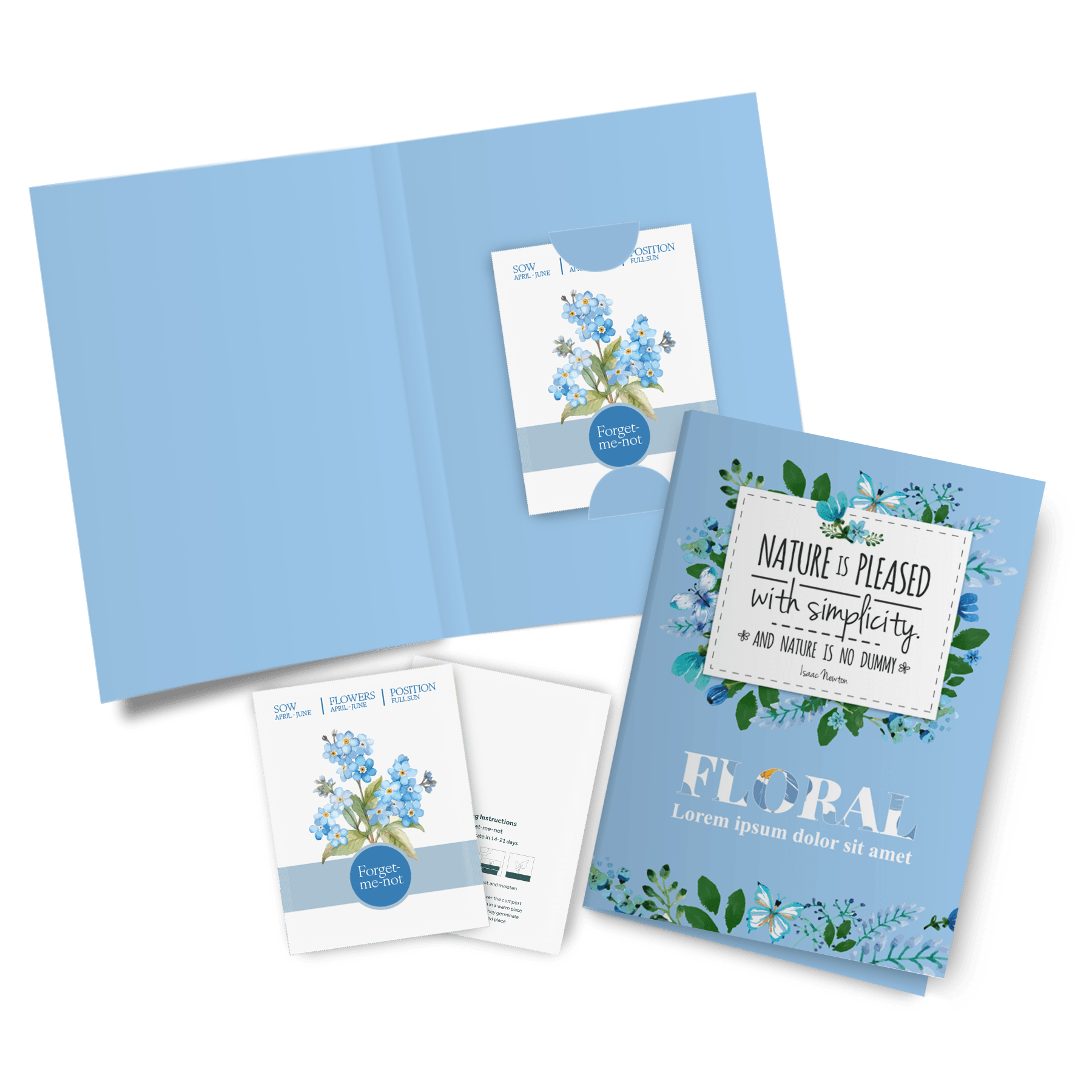 Medium Seed Packet Booklet - Example Artwork (3D) (STA-017)