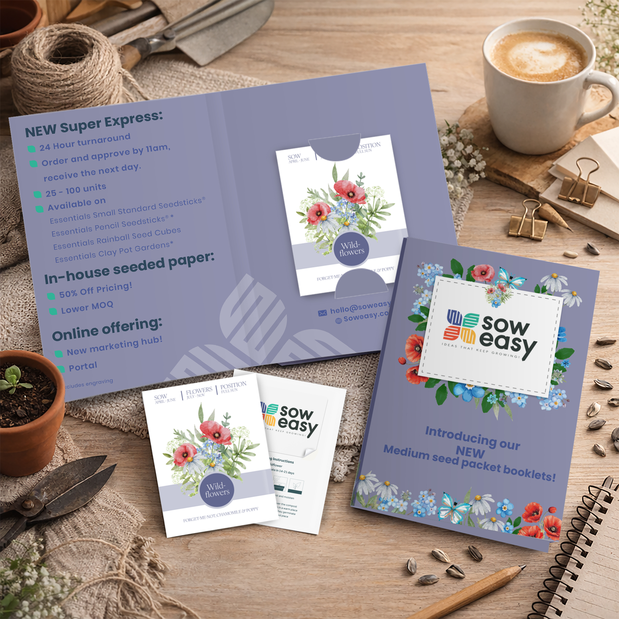 Medium Seed Packet Booklet - Example Artwork (Wildflower Mix) (3D) (SST-066) Lifestyle