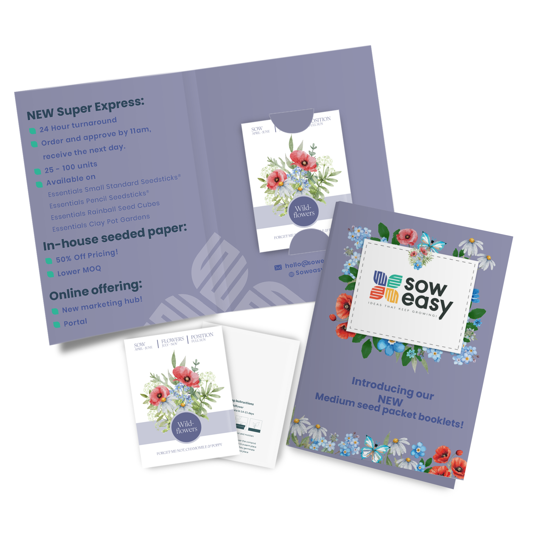 Medium Seed Packet Booklet - Example Artwork (Wildflower Mix) (3D) (SST-066)