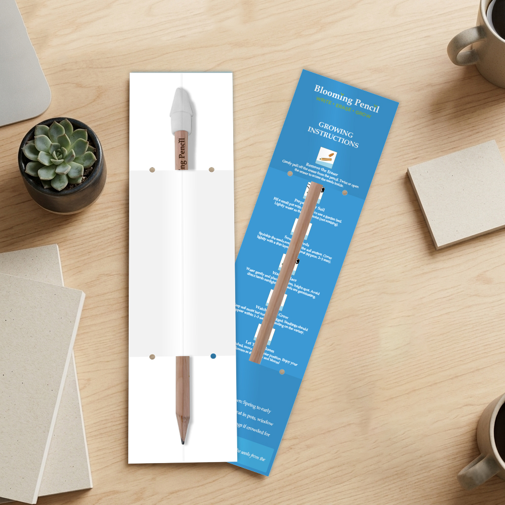 Blooming Pencil with Customised Sleeve - Example Artwork (3D) (STA-019) Lifestyle Unbranded