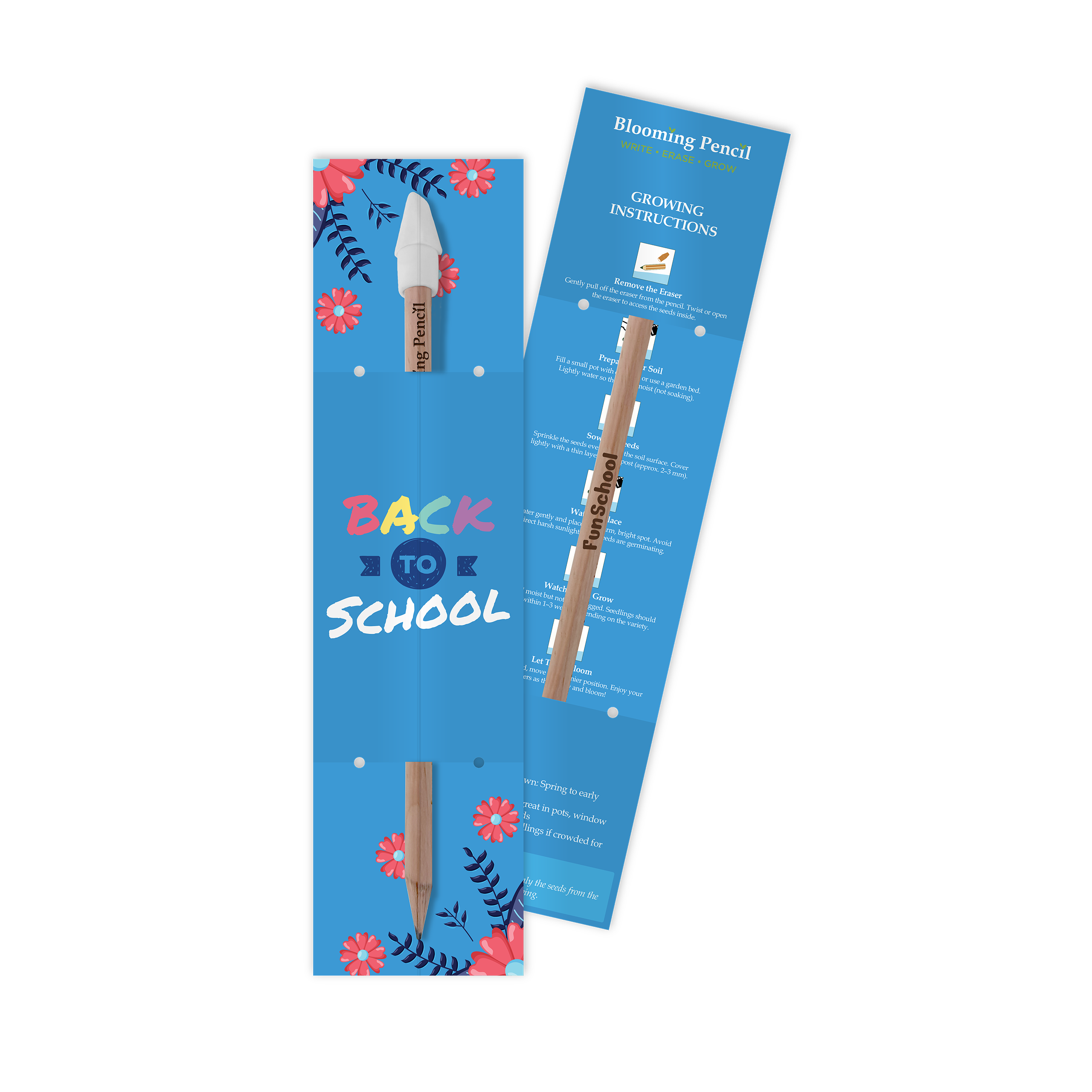 Blooming Pencil with Customised Sleeve - Example Artwork (3D) (STA-019)