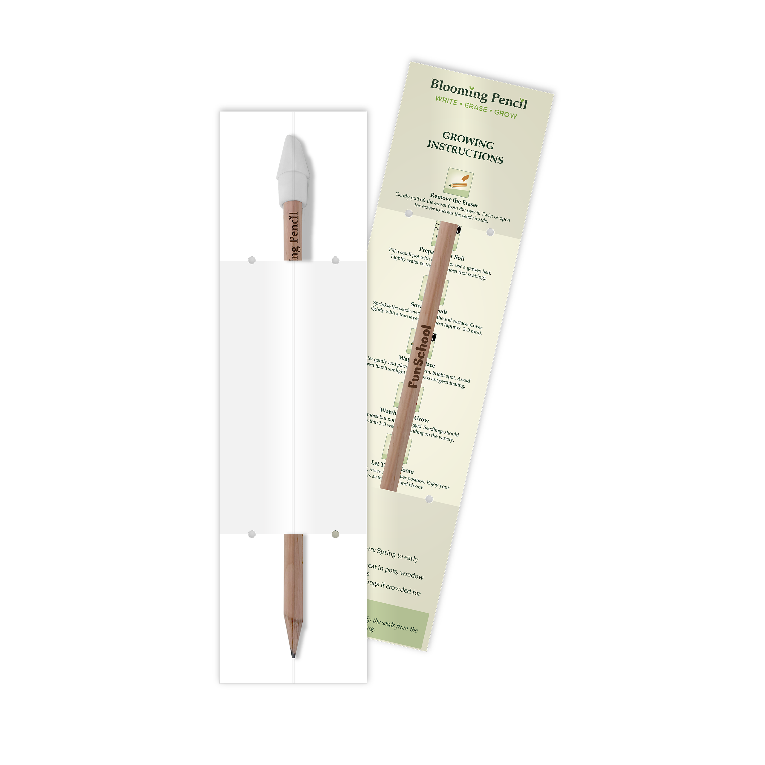 Blooming Pencil with Standard Sleeve - Example Artwork (3D) (STA-020) Unbranded