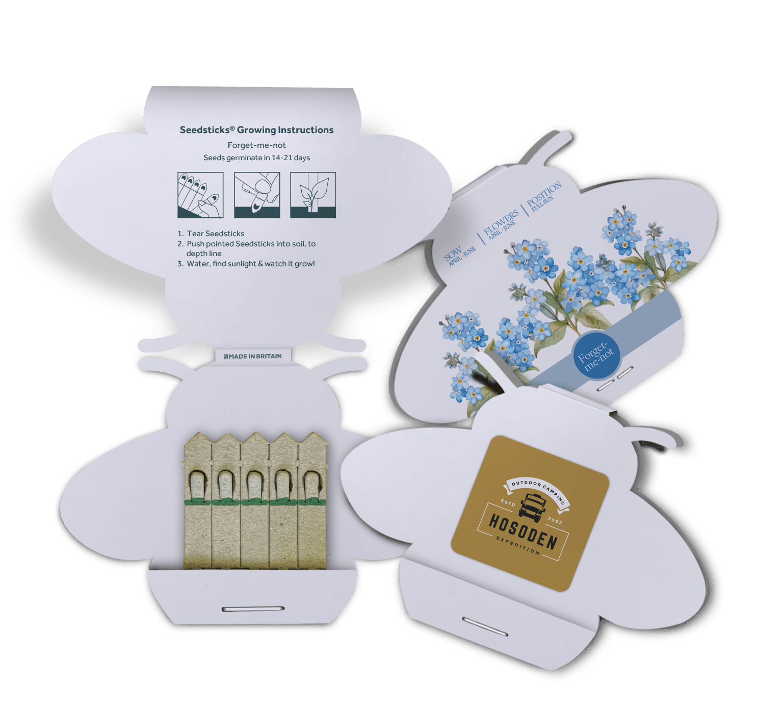 Essentials Bee Seedsticks® - Example Artwork (3D) (Forget me not)