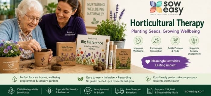 elderly lady doing horticultural therapy