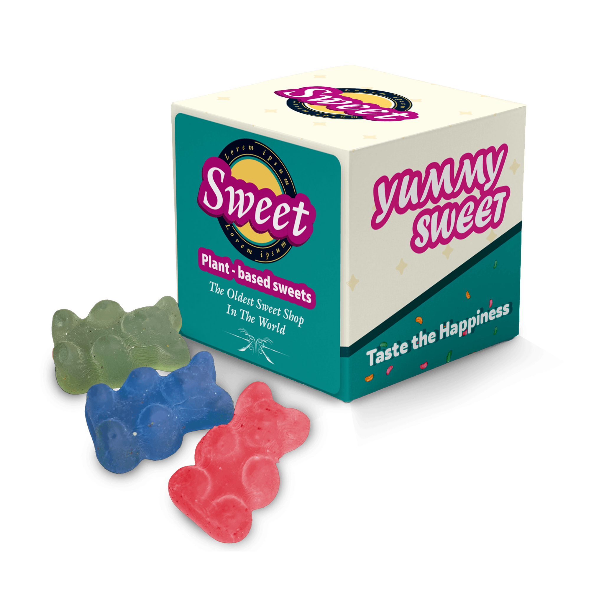Sweet Cubes - Example Artwork (Gummy bears) (3D) (CON-001)