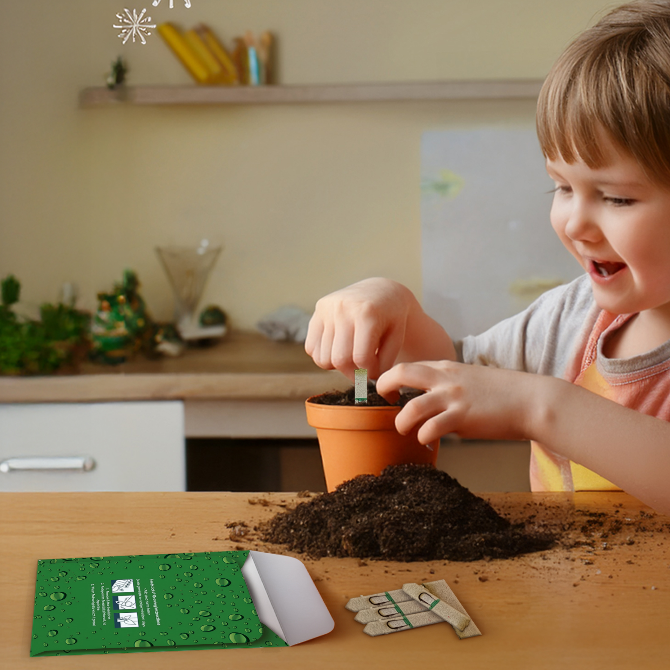 Medium Seed Packet Envelope - Gloss - Example Artwork (3D) (SPK-021) Lifestyle.jpg